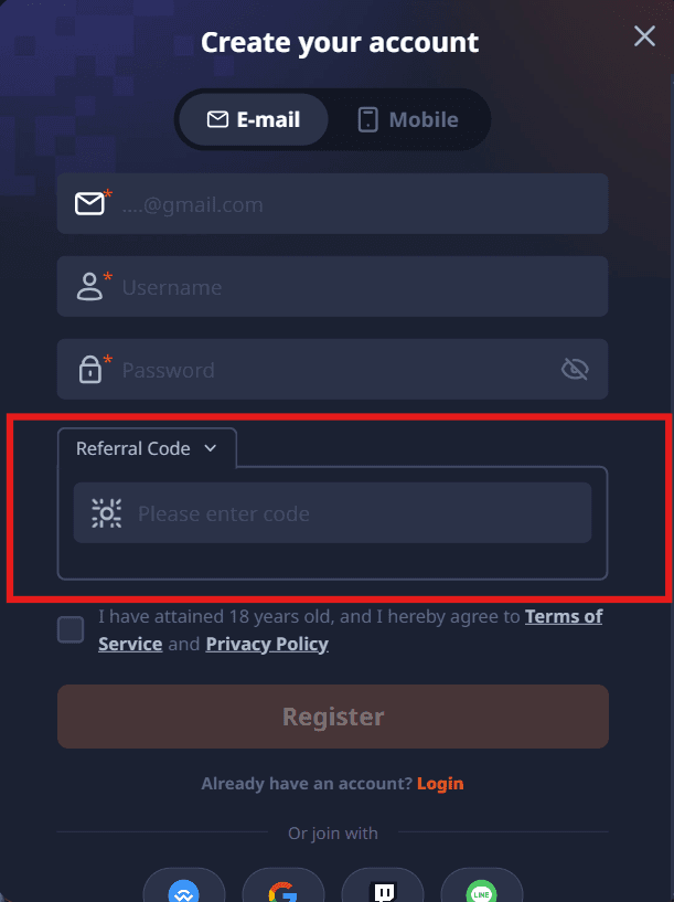 how to use k8 referral code
