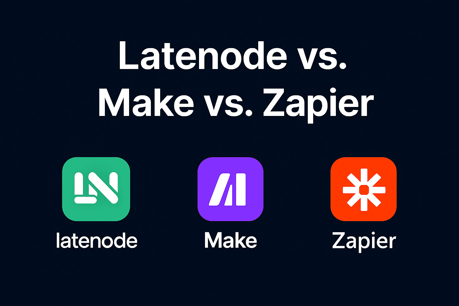 Comparison of Latenode vs Make vs Zapier automation tools 2025