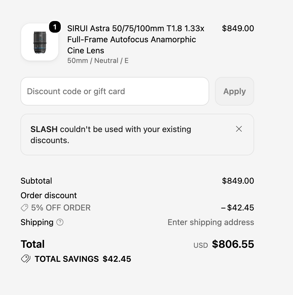 Sirui coupon guide