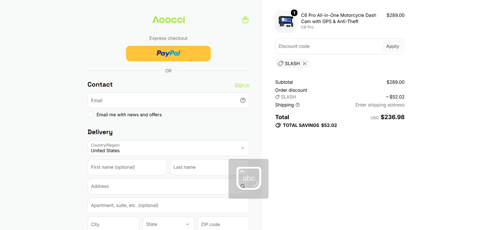 Aoocci coupon guide